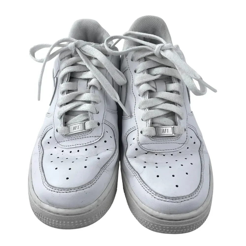 Nike Air Force 1 Women's White Leather Low Top Lace Up Athletic Sneakers Shoes 8